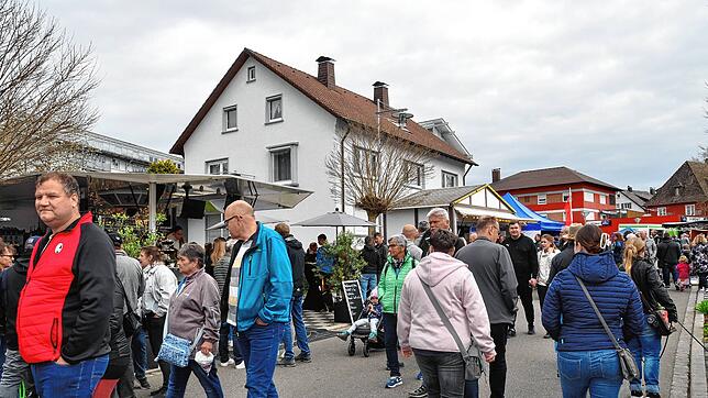 Beim zwölften Ostermarkt Blumberg strömen die Besucher in großen Scharen durch die Innenstadt. Foto: Hans Herrmann