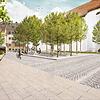 So könnte der Adenauerplatz nach der Begrünung aussehen.
