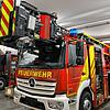 Dieses Bild entstand bei der technischen Abnahme der Drehleiter im Werk der Firma Rosenbauer in Karlsruhe.