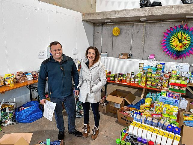 Martin und Lisanne Schöndienst sind überwältigt von den Spenden und der Unterstützung.