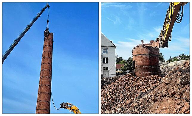 Bild 1: Wehra-Areal in Wehr: So verschwindet der Schornstein