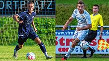 Zuschauer: Die beiden Mittelfeldstrategen Nikita Maul, VfB Waldshut (links) und Emanuel Esser, SV 08 Laufenburg (rechts) sind beim ...