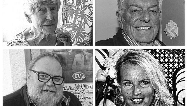 Sie haben sich 2023 für immer verabschiedet: Marlies Brunner-Schwer (von links oben), Adolf Huchler, Hans-Reinhold &bdquo;Erbse&ldquo; ...