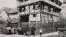 Ein Prachtstück in der Uttengasse, als Gerberei genutzt. Es brannte 1934 völlig ab.