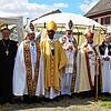 Priester Vadym Karpenko von der ukrainisch-orthodoxen Kirche, Erzbischof Steven Evans aus England, Erzbischof Doyé Agama aus England, ...