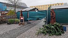 Der Weihnachtsmarkt Singen ist am Donnerstag, 21. Dezember, geschlossen, der Zaun bleibt zu.