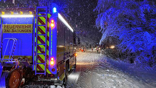Vielerorts entlang der Verbindungsstraßen kam es in der Nacht auf Freitag zu Problemen mit Schneebruch, zu denen die Feuerwehr Bad ...