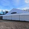 Die Leichtbauhalle in Rielasingen-Worblingen. Ab Mai sollen dort Geflüchtete einziehen.