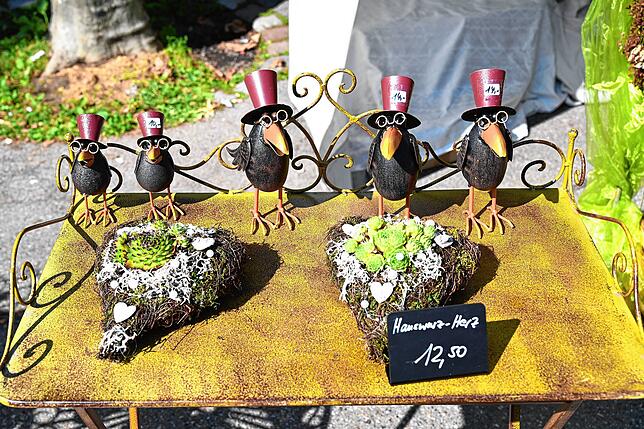Michael Bräuer aus Kürnbach bei Karlsruhe hat seinem prachtvollen Stand für florale Dekoration und Duftzauber mit vielen phantasievollen ...