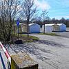 Noch ist die Schranke geschlossen: Auf dem Messeparkplatz P7 soll aber noch am Mittwoch ein Schnelltestzentrums eröffnet werden.