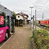 Ein Ersatzbus wartet am Bahnhof in Erzingen (Archivfoto). Vom 5. bis 18. Mai ist auf der Hochrheinstrecke und Wutachtalbahn wegen ...