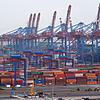 Container am Hamburger Hafen. Auch der deutsche Export schwächelt.