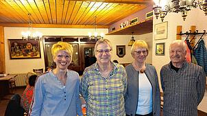 Der Vorstand des Harmonika-Orchesters Öflingen (von links): Simone Oßwald, Vorsitzende Margret Schulze, Renata Klausmann und Paul ...