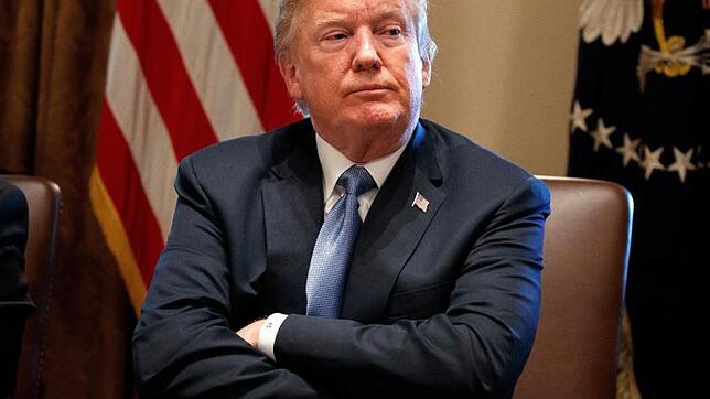 Donald Trump, Präsident der USA, wegen einer Änderung des Formats nicht am zweiten TV-Duell mit seinem Herausforderer Joe Biden in der ...