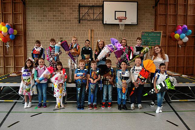 Die Klasse 1a der Bickebergschule in Villingen mit Klassenlehrerin Louisa Bach.