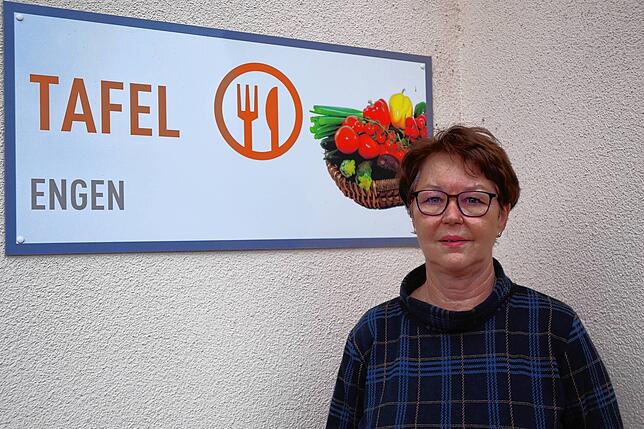 Susanne Hendricks engagiert sich ehrenamtlich als Helferin im Engener Tafelladen.