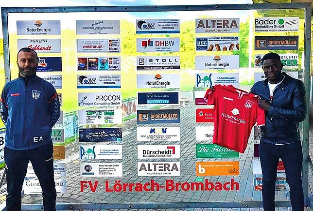 Neu beim FV Lörrach-Brombach: Sidy Dieng (rechts)