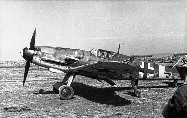 Die Messerschmitt ME 109 war das deutsche Jagdflugzeug der Luftgeschwader auf den Flughäfen in Hüfingen und Donaueschingen
