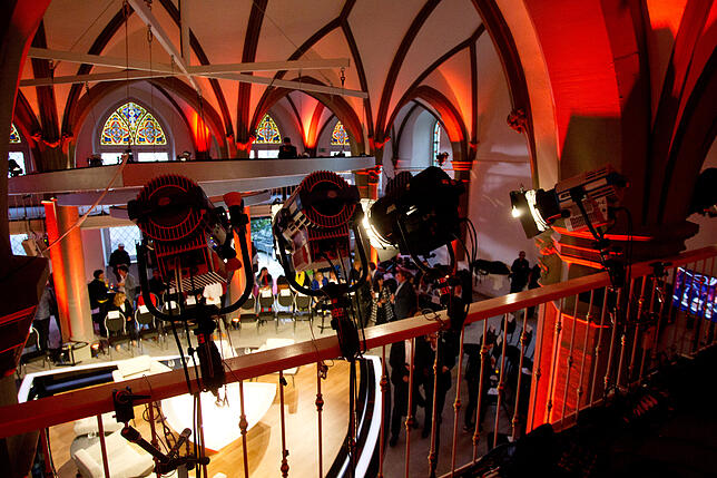 Blick von der Empore in der Stiftskirche.