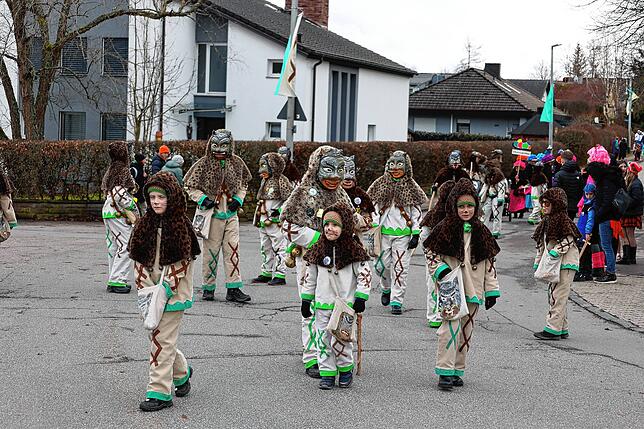 Der Rolli-Some der Wolfbach-Rolli sucht schon seine Opfer beim Montagsumzug in Pfaffenweiler.