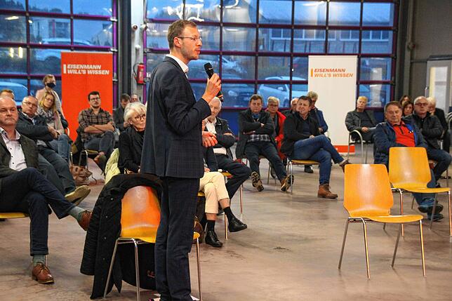 Raphael Rabe will für die CDU und den Schwarzwald-Baar-Kreis in den Landtag einziehen. Auch er war am Montag bei „Eisenmann ...