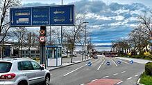 (Archivbild) Die Schiffstraße zum Fährhafen im Konstanzer Stadtteil Staad. Ein Stück weiter oberhalb wird ab dem 23. September gebuddelt.