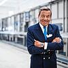 Trigema-Geschäftsführer Wolfgang Grupp, in der Produktion seiner Firma