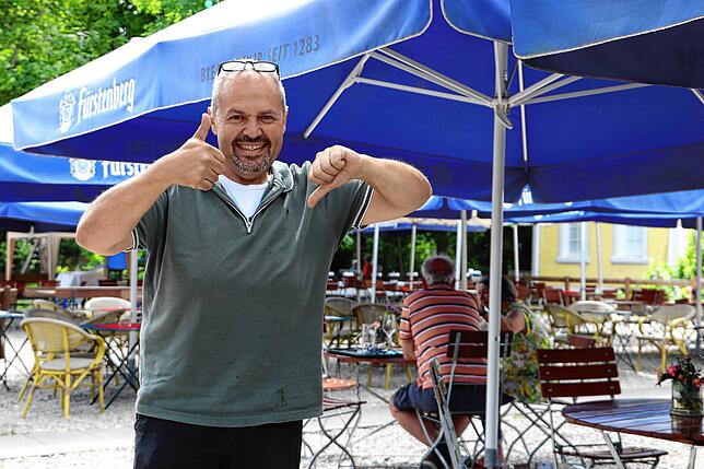 „Chicco“ Güney Birdüzer, Pächter des Parkrestaurants Donaueschingen, kann mit Online-Bewertungen nicht viel anfangen.