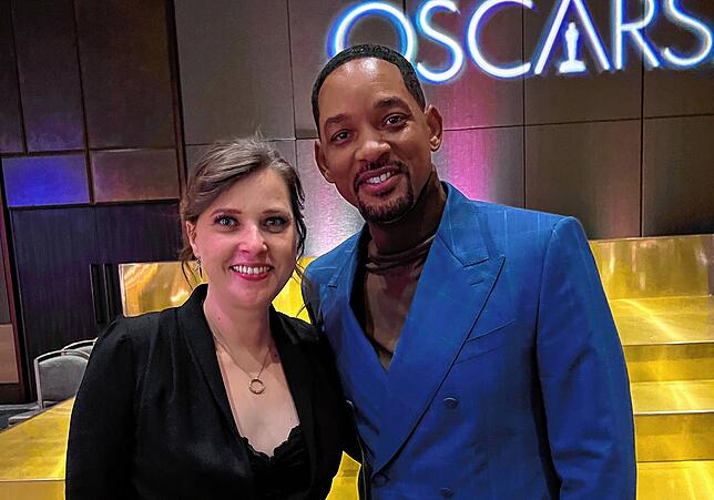 Da hatte er den Komiker Chris Rock noch nicht geohrfeigt: Regisseurin Maria Brendle traf sie bei einem Lunch in Los Angeles einige ...
