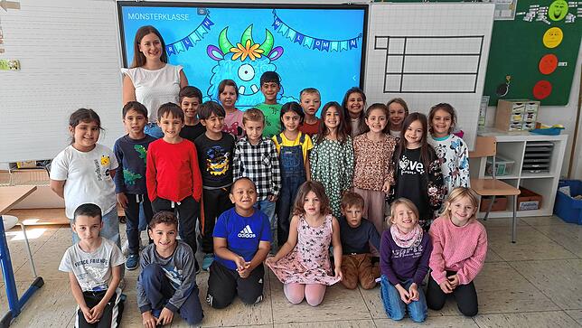 25 Kinder besuchen die Klasse 1a der Goetheschule in Rheinfelden, Klassenlehrerin ist Sophie Oberschmid.