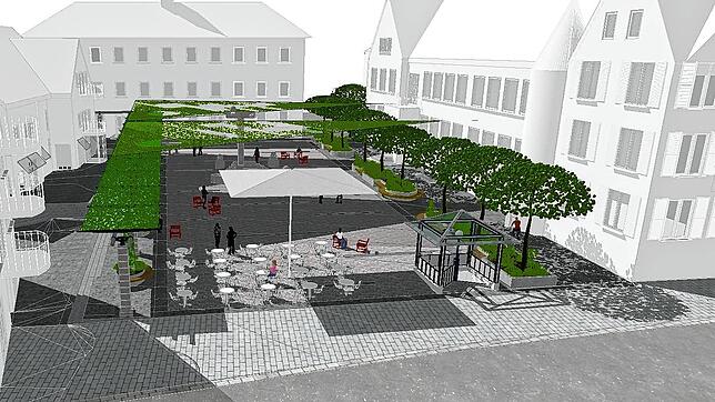 Der Talschulplatz soll ein grünes Dach bekommen und damit an Aufenthaltsqualität gewinnen.