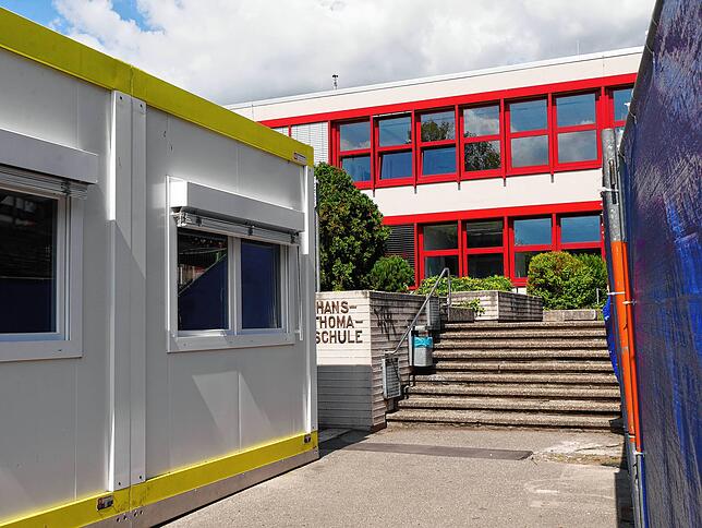 Projekt für 2022: Die Container an der Hans-Thoma-Schule werden durch einen Erweiterungsbau ersetzt.