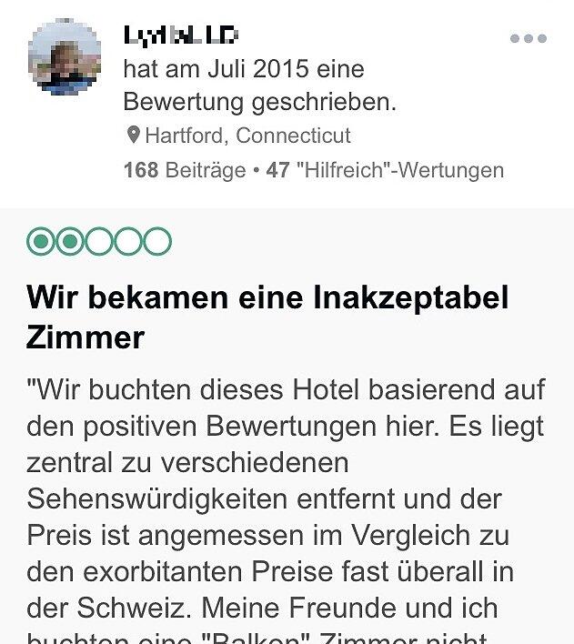 Bild 15: &bdquo;Tut was er soll, fällt halt runter&ldquo;: Die kuriosesten Internet-Bewertungen über den Rheinfall und andere Sehenswürdigkeiten und Einrichtungen in der Region