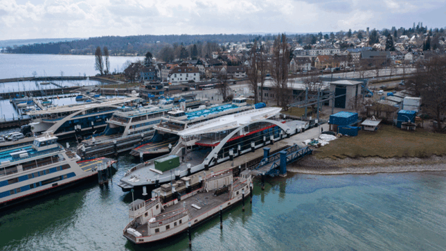 Seit Juni 2020 liegt die neue Bodenseefähre im Staader Hafen.