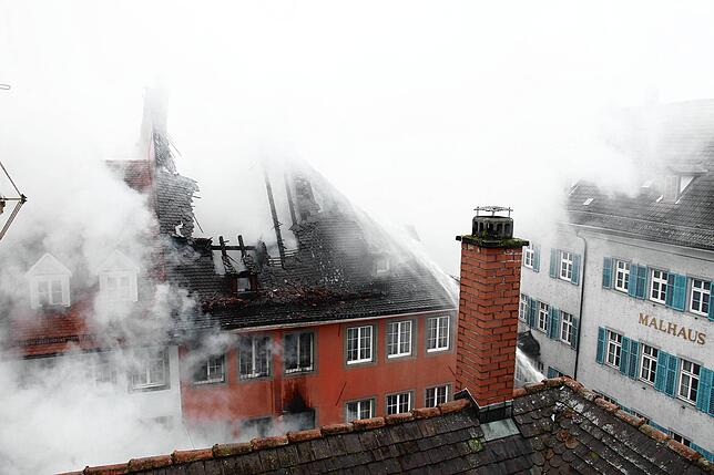 Bild 6: Der Altstadtbrand von 2010: Diese Bilder bleiben vielen Konstanzern im Gedächtnis