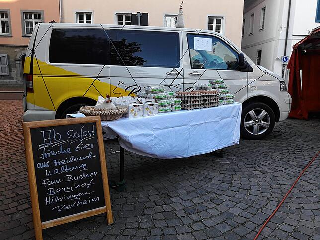 Mit Eiern und künftig auch Nudeln ist die Familie inzwischen bei drei Wochenmärkten präsent.
