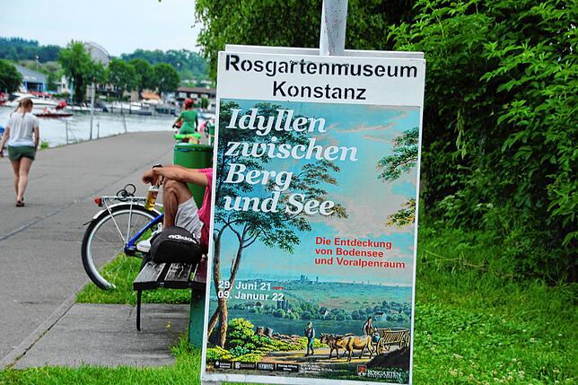Der Titel der Ausstellung im Rosgartenmuseum passt auch zum Schänzle: Eine Idylle zwischen Berg und See. Jedoch nicht immer.