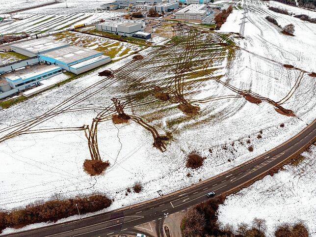 Areal des geplanten Amazon Verteilzentrums in Trossingen.