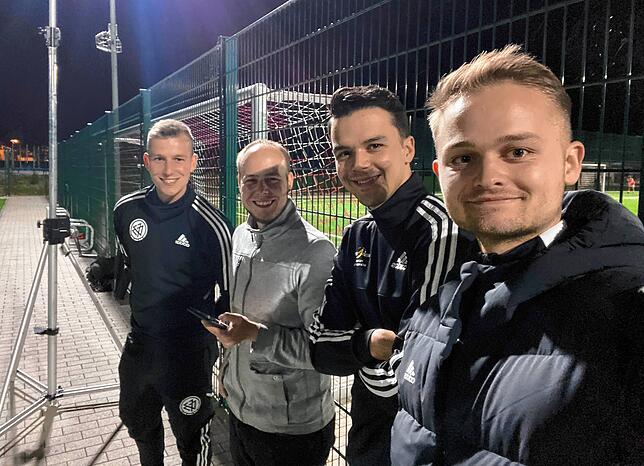 Immer motiviert: Von links Jonas und sein Bruder David Brombacher, Mathias Heilig und Timo Bugglin.