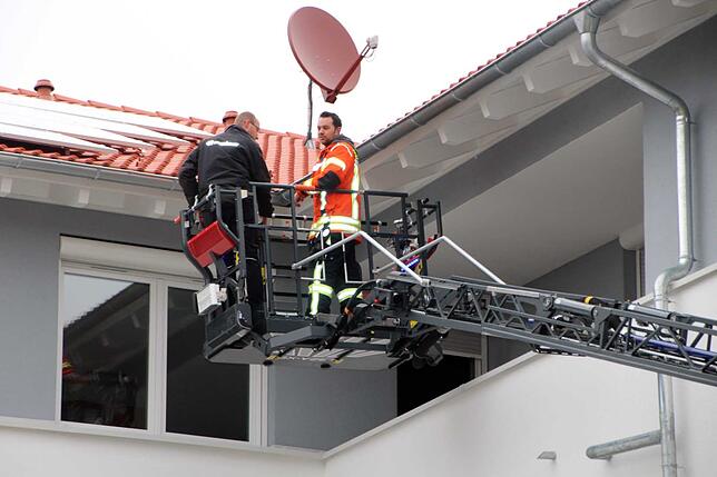 Bild 15: Bilder von der Drehleiter-Demonstration der Feuerwehr Blumberg