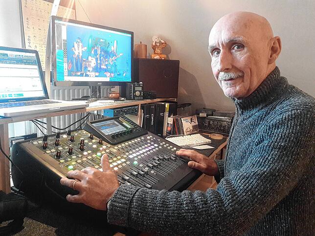 Tontechniker Till Erb bearbeitet 2019 in seinem Studio Live-Mittschnitte von Konzerten im Café „Verkehrt“. Er ist am 31. ...
