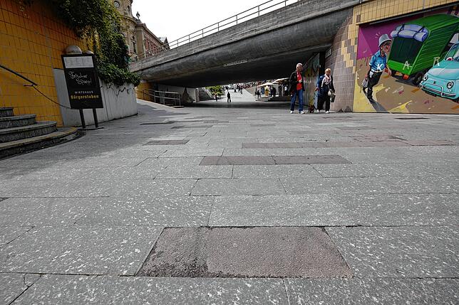 Die Unterführung an der Marktstätte vor der Sanierung (Archivbild von 2018)