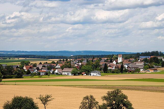 Blick auf Liggersdorf vom Josenberg.