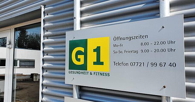 G1-Schild am Eingangsbereich