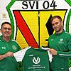 Neu: Nicolas Scherzinger (rechts) wird von Cheftrainer Torsten Grießhammer als spielender Co-Trainer beim SV Inzlingen ab Sommer begrüßt.