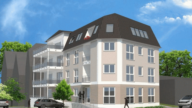 An der Ecke Olgastraße/Eugenstraße entsteht ein Wohn- und Geschäftshaus. Bauherr ist IBG Ostermann.