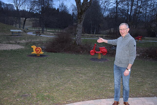 Seine Vision für den Hirschgarten in Rickenbach soll Wirklichkeit werden – Gemeinderat Walter Waßmer von den Freien Wählern.