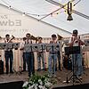 Die neue Formation Hardt Bloß Blech aus Wellendingen hat beim Schopfschellenfest ihren ersten offiziellen großen Auftritt. Foto: Annika ...