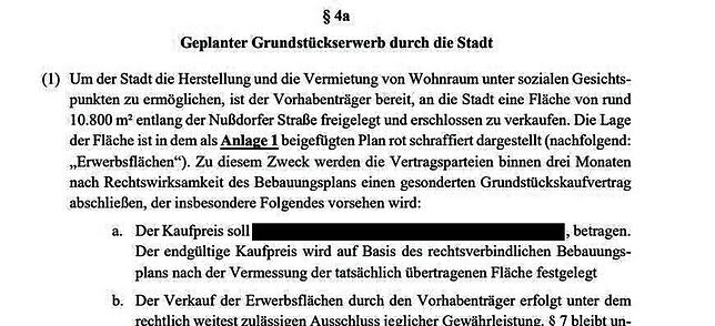 Der städtebauliche Vertrag zur Entwicklung des Kramerareals. Der Preis, den die Stadt für ein 1,08 Hektar großes Grundstück an den ...
