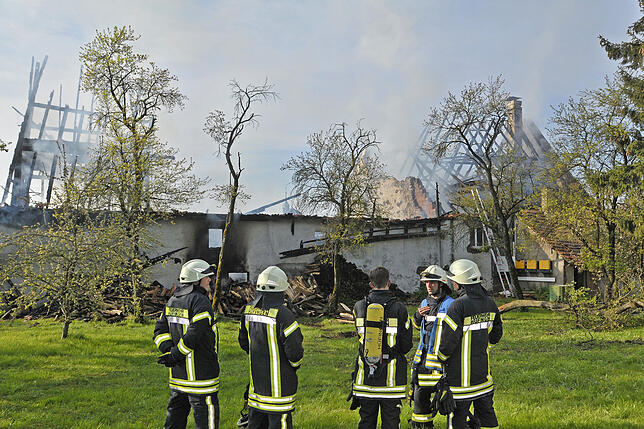 Brand Wohnhaus Hüfingen-Mundelfingen Peter-Thumb-Straße am Freitag morgen, 17. Mai 2019